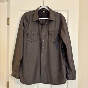 Rock & Republic Shirt Men’s XL Gray Button Down Long Sleeve Casual Front Pockets